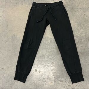 American Giant Jogger Sweatpants Mens Small Black Drawstring Tapered USA Made